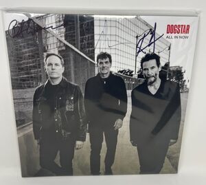 DOGSTAR All In Now COVER SIGNED Keanu Reeves Opaque Red Marbled Vinyl LP Auto